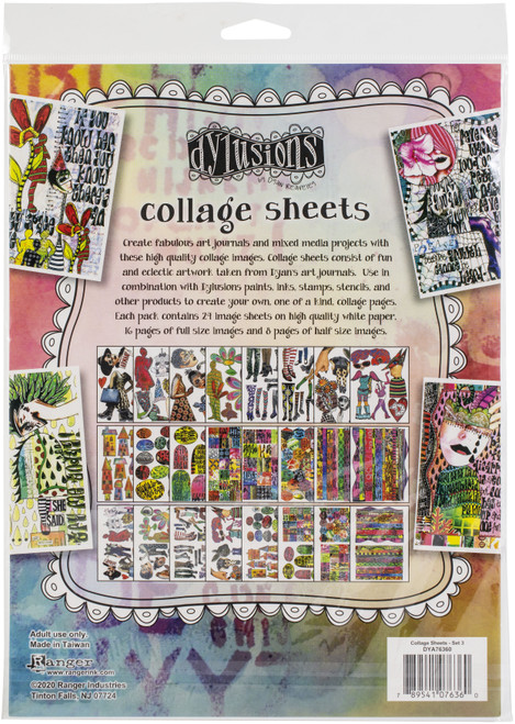 Dyan Reaveley's Dylusions Collage Sheets 8.5"X11" 24/Pkg-Set 3 DYA76360