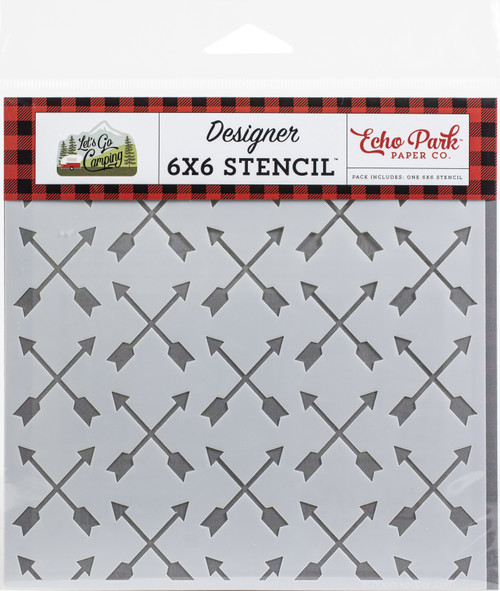 2 Pack Echo Park Stencil 6"X6"-Shooting Arrows GC246034 - 793888010000