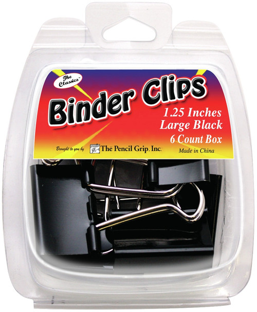 6 Pack - The Pencil Grip Binder Clips 6/Pkg-1.25" - TPG398 - 634901003985