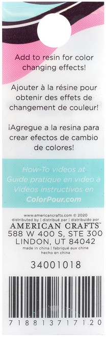 American Crafts Color Pour Resin Mix-Ins-Color Changing Glitter 4/Pkg - 34001018 American Crafts Color Pour Resin Mix-Ins-Color Changing Glitter 4/Pkg - 34001018