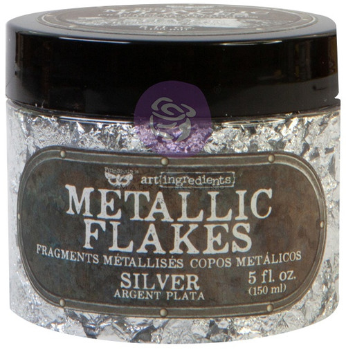Finnabair Art Ingredients Metallic Flakes 150ml-Silver - AIMEF-68823 Finnabair Art Ingredients Metallic Flakes 150ml-Silver - AIMEF-68823