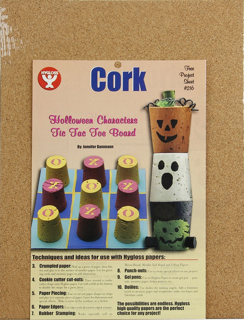 Hygloss Cork Sheets 2mm Thick 2/Pkg-8.5"X11" - H39852 - 081187398524