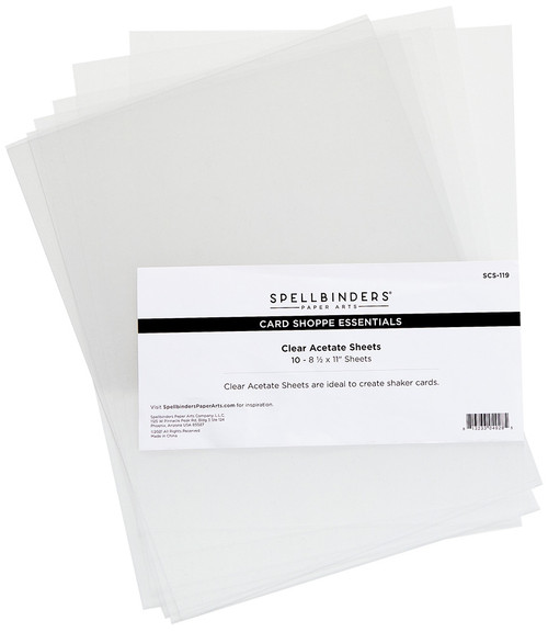 Spellbinders Acetate 8.5"X11" 10/Pkg-Clear SCS119 - 813233049285