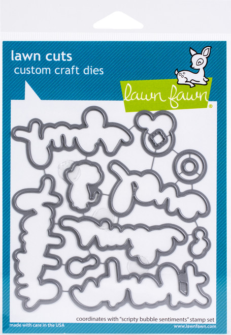 Lawn Cuts Custom Craft Die -Scripty Bubble Sentiments LF2503 - 789554573429