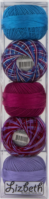 Handy Hands Lizbeth Specialty Pack Cordonnet Cotton Size 20-Ocean Sunset Assortment 5/Pkg - NP62-2 - 769826620020