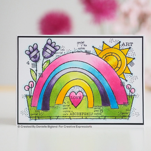 2 Pack Woodware Clear Stamps 4"X6"-Garden Rainbow FRS852 - 50553059626335055305962633