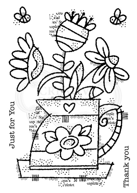 2 Pack Woodware Clear Stamps 4"X6"-Flower Jug -FRS860