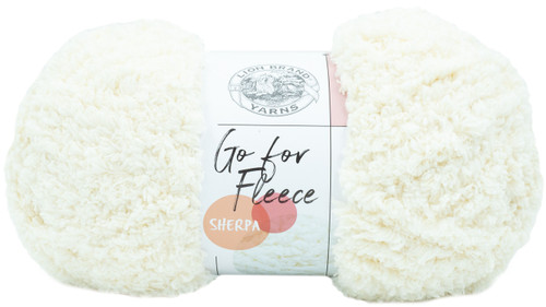 Lion Brand Go For Fleece Sherpa Yarn-Cream - 937-098 - 023032075204