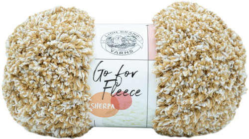 Lion Brand Go For Fleece Sherpa Yarn-Caramel 937-201 - 023032075112