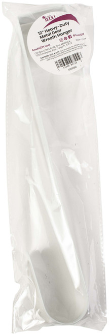 CousinDIY Heavy-Duty Metal Door Wreath Hanger 12"-White Painted - 40000950 - 191648097245