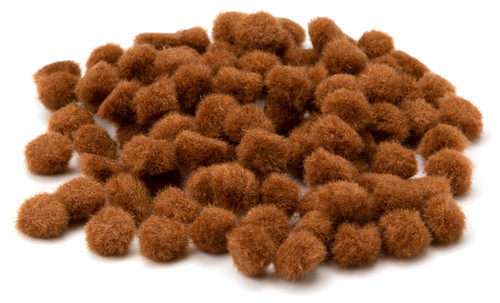 CousinDIY Pom-Poms .5" 100/Pkg-Brown - 5A002F6M-00782