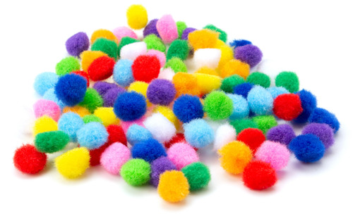 CousinDIY Pom-Poms .5" 100/Pkg-Multi-Colored - A50026NJ-00780