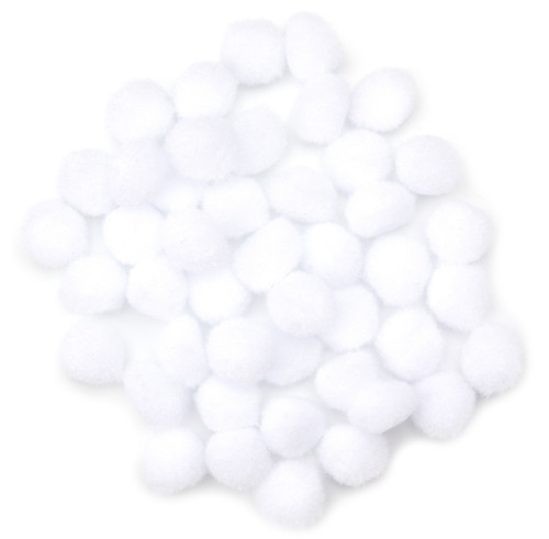 CousinDIY Pom-Poms .75" 45/Pkg-White - A50026LW-00797