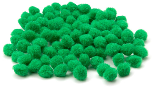 CousinDIY Pom-Poms .5" 100/Pkg-Kelly Green 5A002F8H-00790
