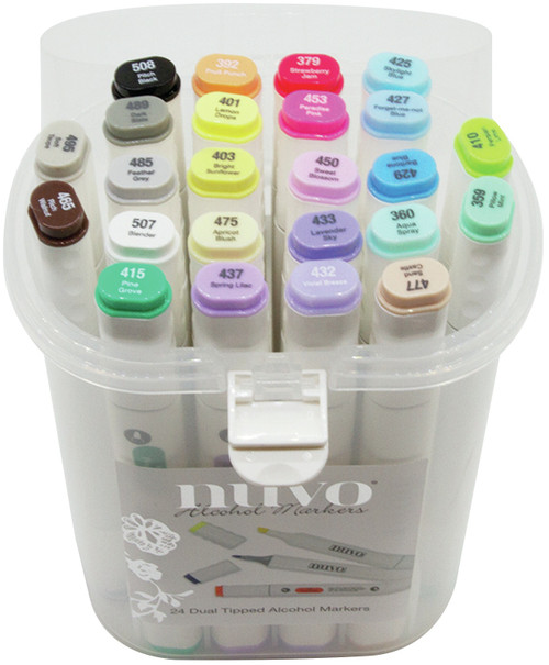 Nuvo Alcohol Markers 24/Pkg-Essential Collection -NUVOAM2-350