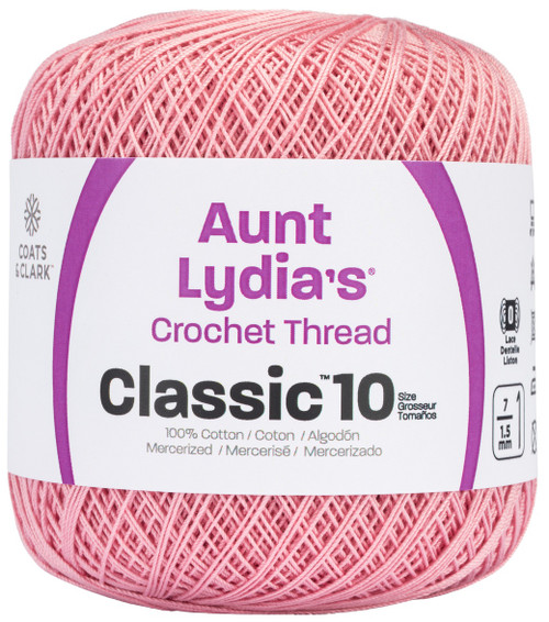 3 Pack Aunt Lydia's Classic Crochet Thread Size 10-Soft Mauve 154-1040 - 073650056215