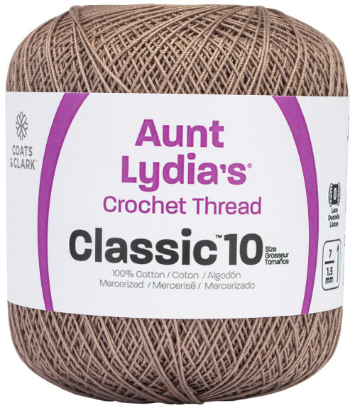 3 Pack - Aunt Lydia's Classic Crochet Thread Size 10-Taupe Clair - 154-8550 - 073650056277
