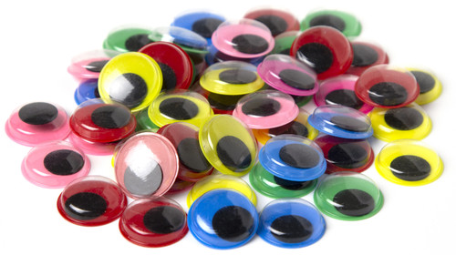 CousinDIY Paste-On Wiggle Eyes 20mm 50/Pkg-Black 40000915