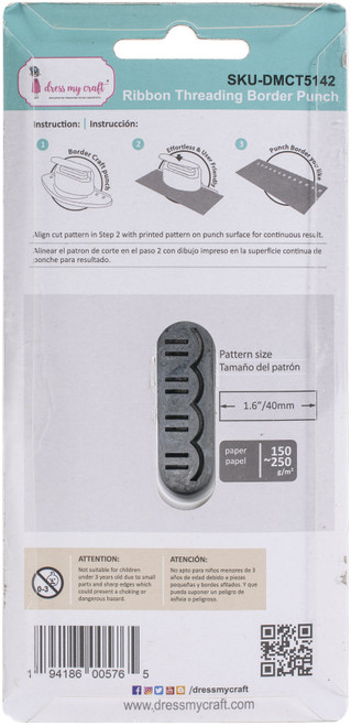 Dress My Craft Paper Punch-Ribbon Threading Border - DMCT5142 Dress My Craft Paper Punch-Ribbon Threading Border - DMCT5142