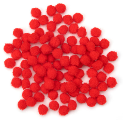 CousinDIY Pom-Poms 10mm 100/Pkg-Red - 5A002F8Q-772