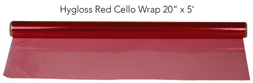 Hygloss Cello-Wrap Roll 20"X5'-Red -H7600-7602