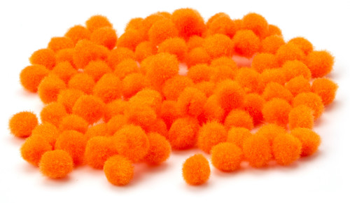 CousinDIY Pom-Poms 10mm 100/Pkg-Orange - 5A002F6N-775