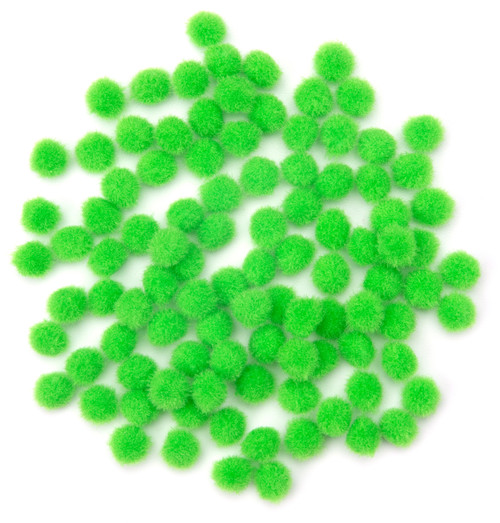 CousinDIY Pom-Poms 10mm 100/Pkg-Kelly Green - 5A002F6Q-813