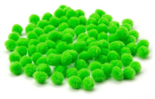 CousinDIY Pom-Poms 10mm 100/Pkg-Kelly Green - 5A002F6Q-813
