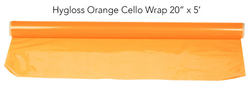 Hygloss Cello-Wrap Roll 20"X5'-Orange H7600-7604