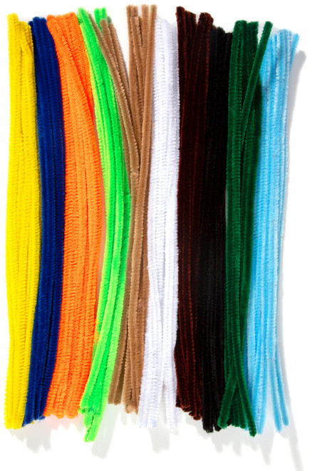 CousinDIY Chenille Stems 6mmx12" 100/Pkg-Multi - A50026MM-488