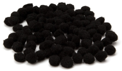 CousinDIY Pom-Poms .5" 100/Pkg-Black A50026NQ-00805