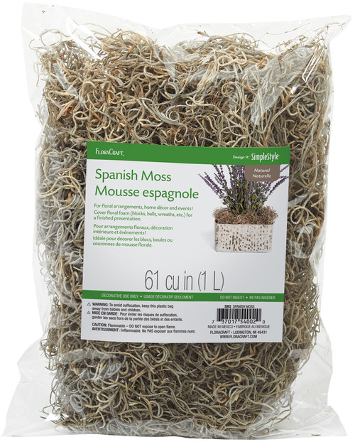 FloraCraft Spanish Moss 2oz-Natural - SM224 - 737017540020