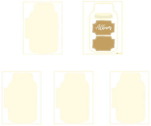 P13 Light Chipboard Album Base 6"X8"-Jar - P13CHI52 P13 Light Chipboard Album Base 6"X8"-Jar - P13CHI52