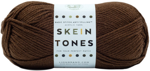 3 Pack Lion Brand Basic Stitch Anti-Pilling Yarn-Skein Tones Cocoa 202-129 - 023032078786