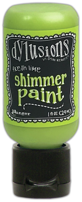 3 Pack - Dylusions Shimmer Paint 1oz-Fresh Lime - DYU-74410 - 789541074410