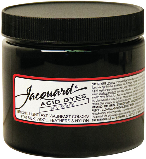 Jacquard Acid Dyes 8oz-Cherry Red JAC2617 - 743772261704