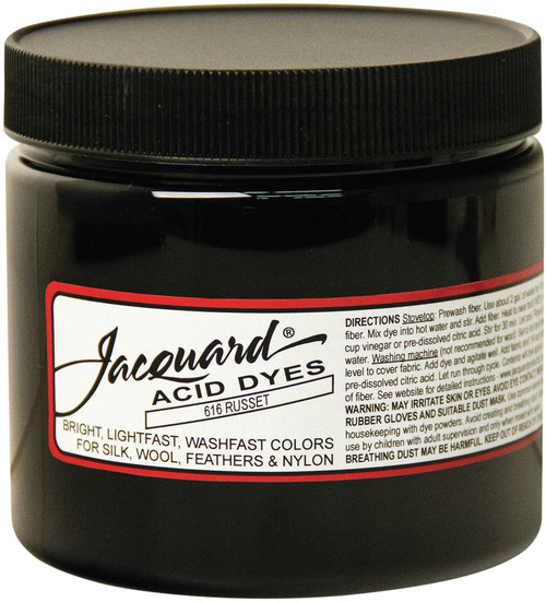 Jacquard Acid Dyes 8oz-Russet -JAC2616 - 743772261605