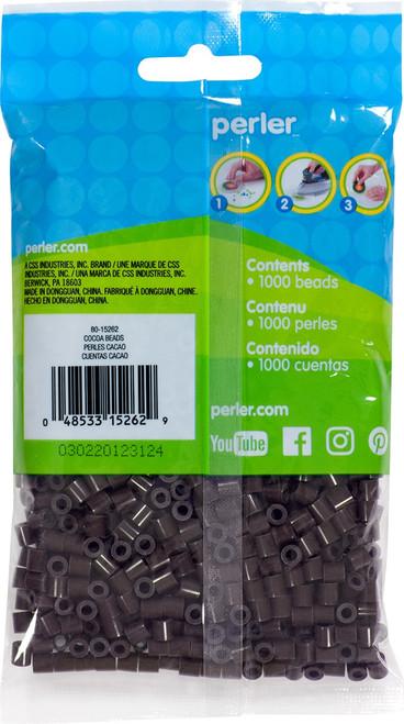 3 Pack Perler Beads 1,000/Pkg-Cocoa PBB80-19-15262