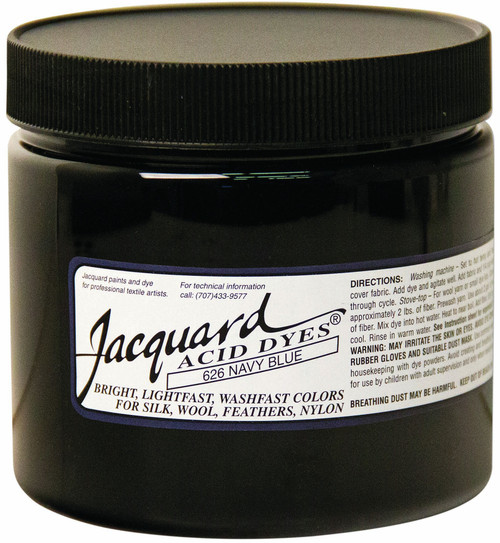 Jacquard Acid Dyes 8oz-Navy Blue - JAC2626 - 743772262602