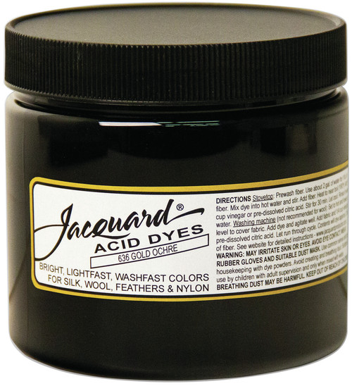 Jacquard Acid Dyes 8oz-Gold Ochre - JAC2636 - 743772263609