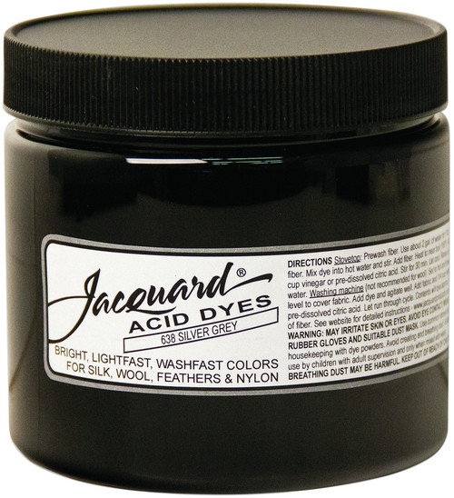Jacquard Acid Dyes 8oz-Silver Grey - JAC2638 - 743772263807