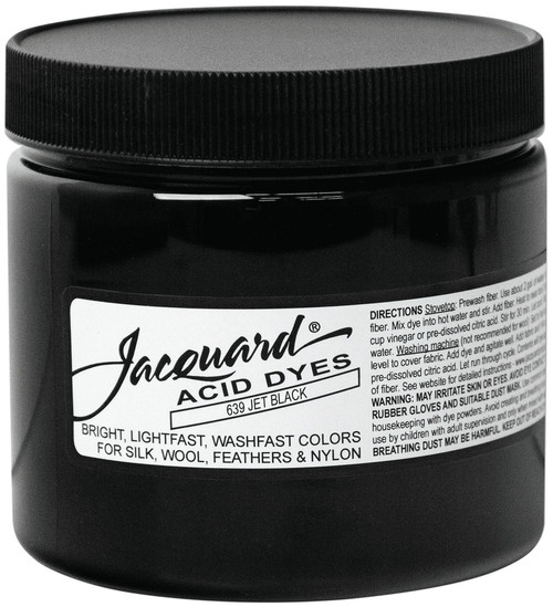 Jacquard Acid Dyes 8oz-Jet Black - JAC2639 - 743772263906