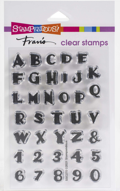 2 Pack Stampendous Perfectly Clear Stamps -Inked Alphabet SSC270 - 744019241817