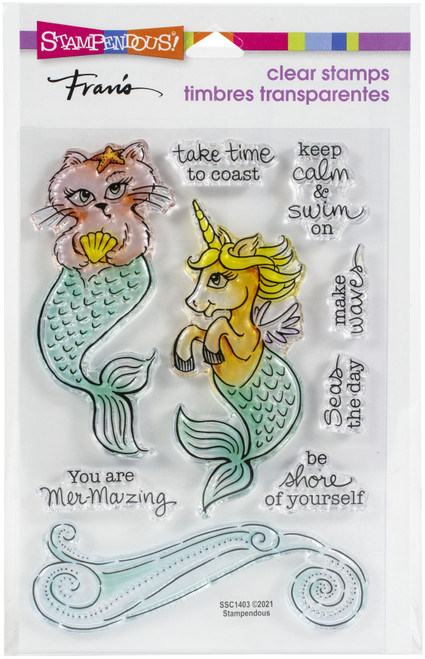 Stampendous Perfectly Clear Stamps-Mermaid Pals SSC1403 - 744019241800