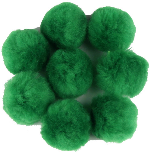 6 Pack Touch Of Nature 2" Pom-Poms 8/Pkg-Kelly Green POM2-62017 - 684653620176