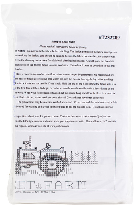 Tobin Stamped For Embroidery Pillowcase Pair 20"X30"-Farm Sweet Farm - T232209 Tobin Stamped For Embroidery Pillowcase Pair 20"X30"-Farm Sweet Farm - T232209