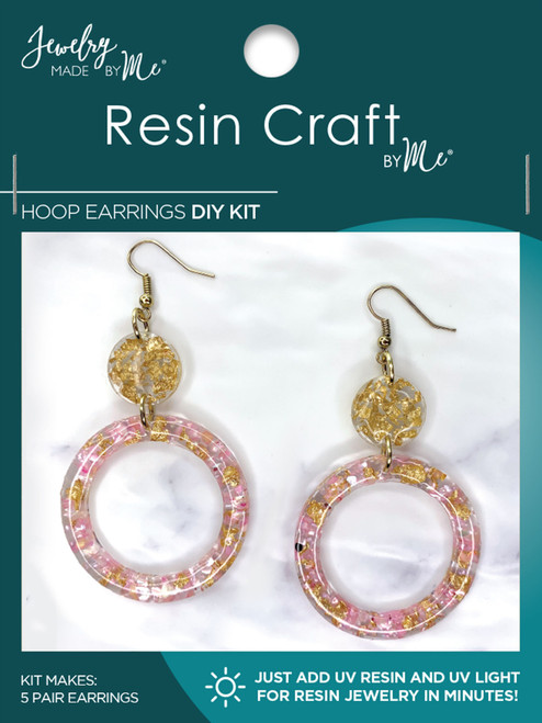 3 Pack Jewelry Made By Me Resin Craft DIY Kit-Hoop Earrings RSMINIKT-18006