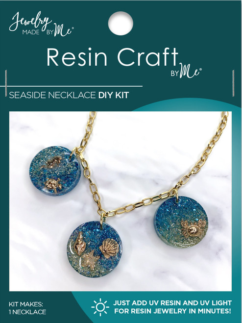 3 Pack - Jewelry Made By Me Resin Craft DIY Kit-Seaside Necklace - RSMINIKT-18008 3 Pack - Jewelry Made By Me Resin Craft DIY Kit-Seaside Necklace - RSMINIKT-18008