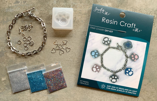 3 Pack Jewelry Made By Me Resin Craft DIY Kit-Paw Charm RSMINIKT-18004 - 842702172469