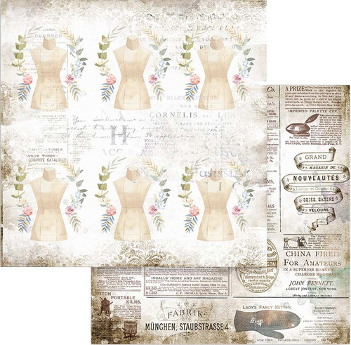 2 Pack Stamperia Double-Sided Paper Pad 8"X8" 10/Pkg-Romantic Threads, 10 Designs/1 Each SBBS36